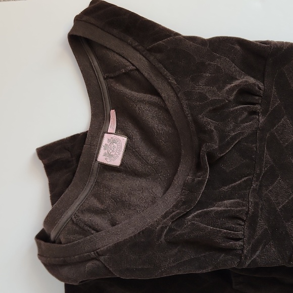 Juicy Couture Dresses & Skirts - Juicy Couture Dark Brown Empire Waist Velour Dress, Size S, Excellent Condition